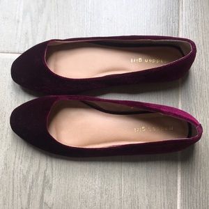 Madden Girl Sz 10 “So Cute” velvet flats